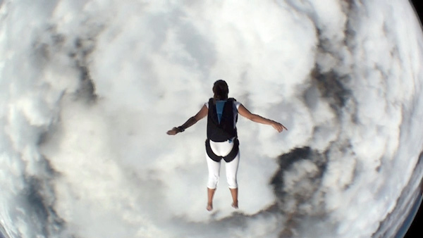 A free-falling sky diver in A LIFE IN A DAY (Photo: National Geographic)