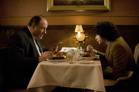 James Gandolfini, left, and John Magaro in NOT FADE AWAY (The Film Society of Lincoln Center)