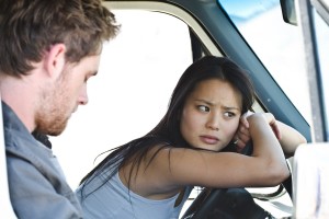 Matt O’Leary with Jamie Chung in EDEN.(Phase 4 Films) 