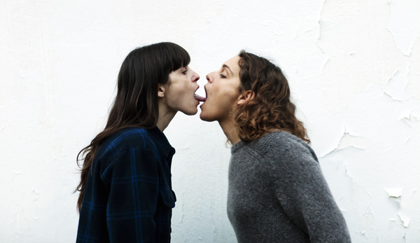 Evangelia Randou, left, & Ariane Labed in ATTENBERG (Photo: The Film Society of Lincoln Center)