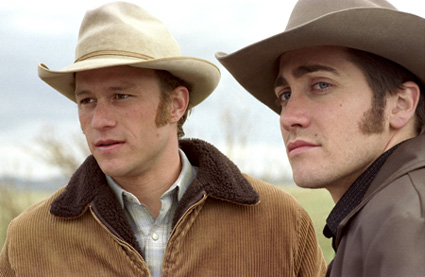 Heath Ledger (L) as Ennis &
Jake Gyllenhaal as Jack
Photo: Kimberley French/Focus