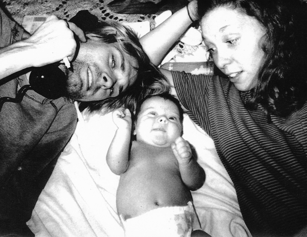 Kurt Cobain, Frances Cobain & Patty Schemel in HIT SO HARD (Photo: The Film Society of Lincoln Center)