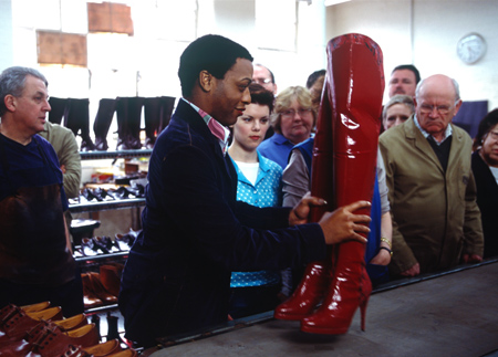 Chiwetel Ejiofor as Lola and the titular boots
Photo: Laurie Sparham/Miramax