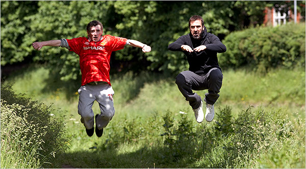 Steve Evets, left, & Eric Cantona (Photo: IFC Films)