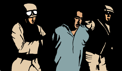 An illustration of Yunis Khatayer Abbas being captured by U.S. soldiers
Photo: Nomados/Red Envelope Entertainment