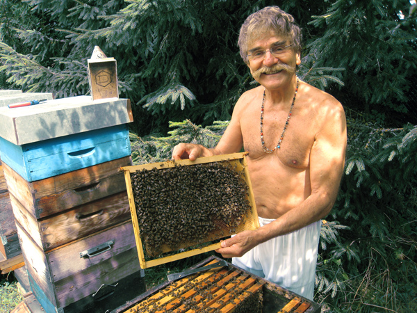 Yvon Achard, beekeeper & bee historian, in QUEEN OF THE SUN: WHAT ARE THE BEES TELLING US? (Photo: Collective Eye Inc.)