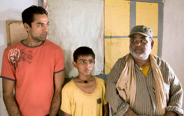 From left, Abhay Deol, Mohammed Faizal & Satish Kaushik in ROAD, MOVIE (Photo: Susan B. Landau)