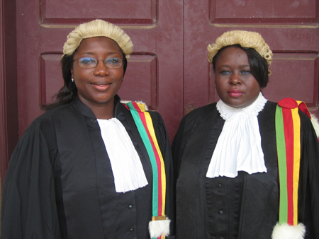 State prosecutor Vera Ngassa (L) &
Court President Beatrice Ntuba
Photo: Women Make Movies