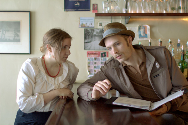 Lena Dunham as Aura & David Call as Keith in TINY FURNITURE (Photo: Joe Anderson/IFC Films)