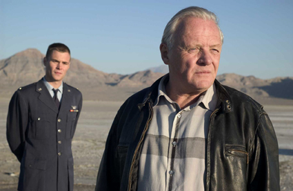 Patrick Flueger (L) as GI Rusty &
Anthony Hopkins as Burt Munro
Photo: Chuck Zlotnik