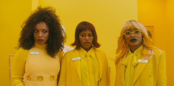 From left, Naomi Ackie, Taylour Paige and Keke Palmer in I Love Boosters (Neon)